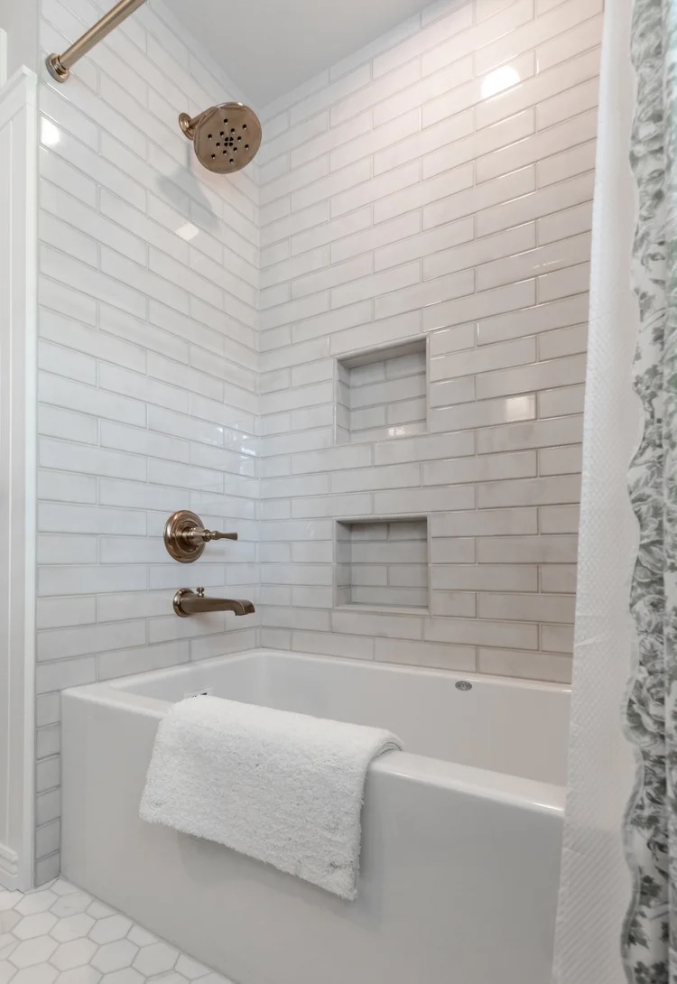 Guest bathroom after photo – cabinet detail