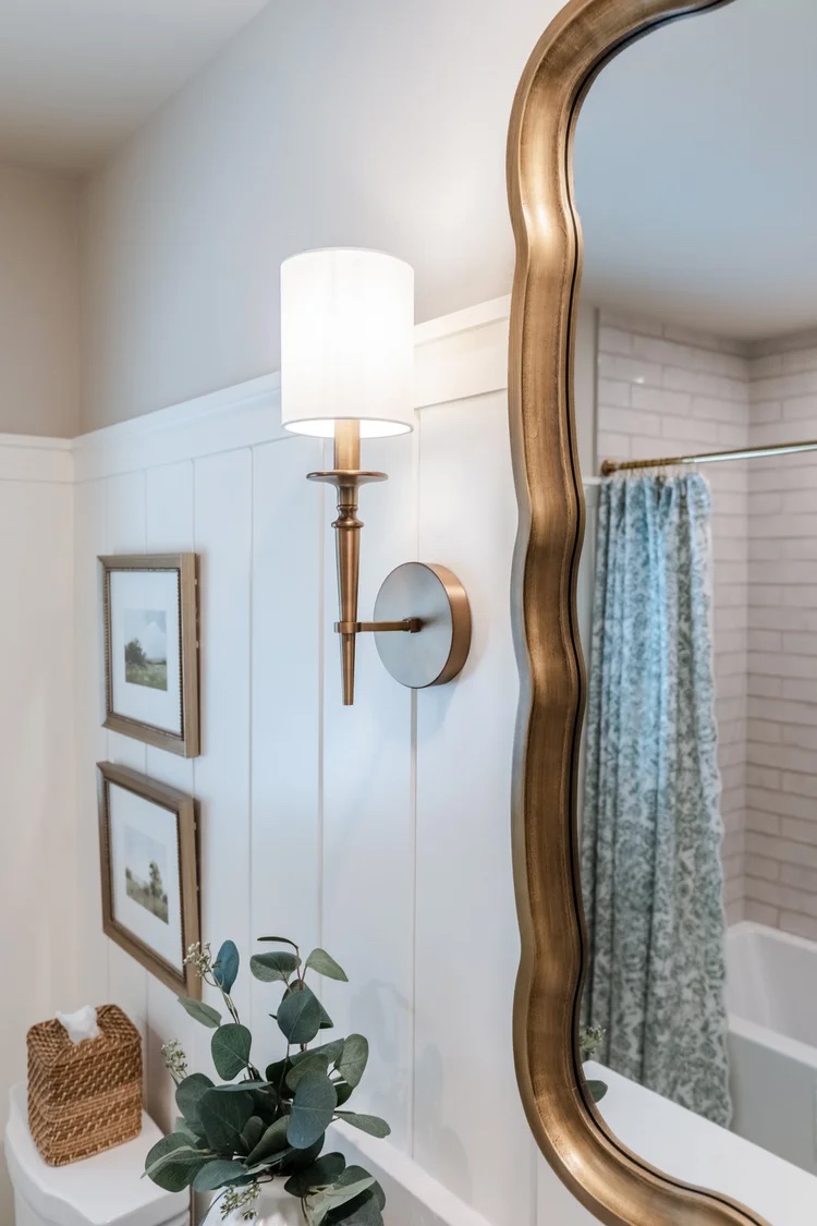Guest bathroom after photo – sink and mirror