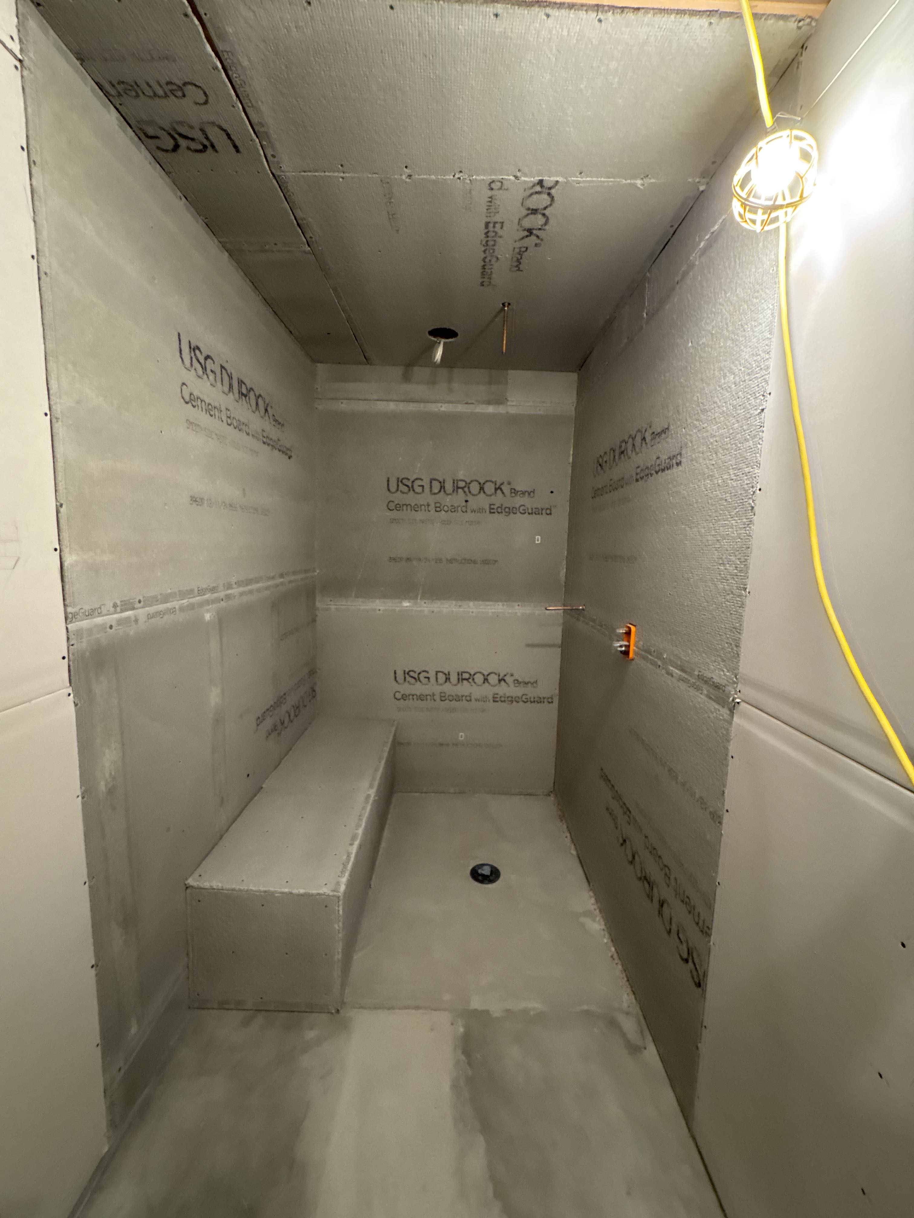 During - shower bench form